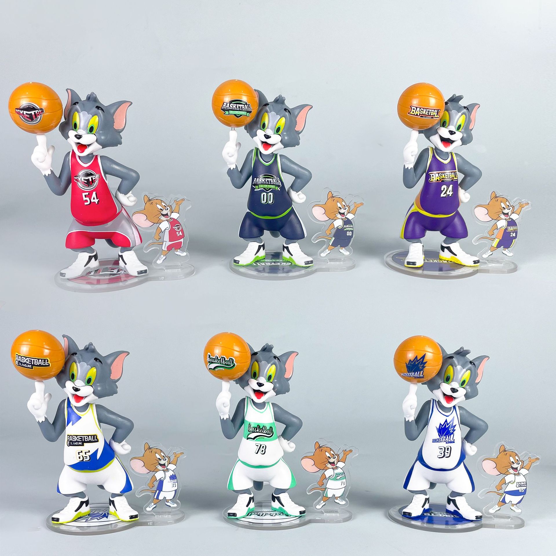 新猫和老鼠活力篮球队系列汤姆杰瑞盲盒可爱手办动漫潮玩周边摆件